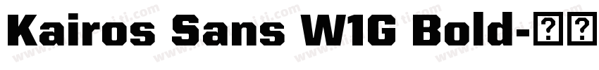 Kairos Sans W1G Bold字体转换